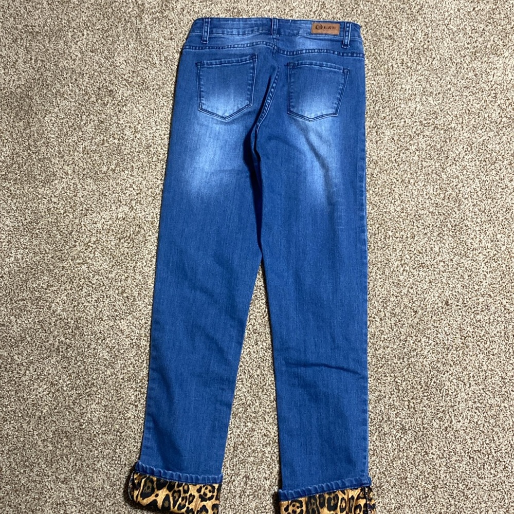 Leopard print patch jeans - Picture 5 of 5